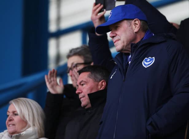 Pompey chief executive Mark Catlin, left, and chairman Michael Eisner have a big decision to make