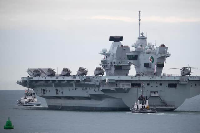 HMS Queen Elizabeth. Picture: Andrew Matthews/PA Wire