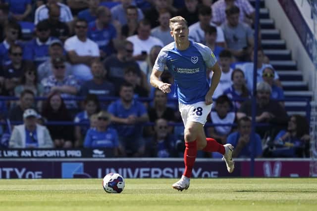 Michael Morrison was the choice of Simon Brooks, the Gaffer for a Day, as Pompey's man of the match against Lincoln. Picture: Jason Brown/ProSportsImages