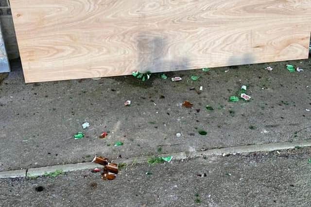 Vandalism at Fareham Town FC, in Cams Alders, Fareham.