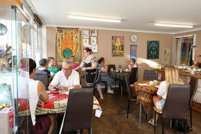 Kate May runs Mystic Coffee Lounge, a psychic cafe in Cosham High Street
Picture: Chris Moorhouse (jpns 220721-34)