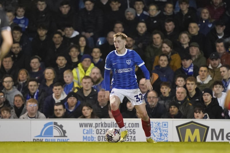 (Replaced by Jack Sparkes on 90 mins) Bishop aside, it wasn't a day for Pompey's attacking players, but Lane put his heart and soul into the match, never giving him. One lovely move down the right in the second half was blocked.