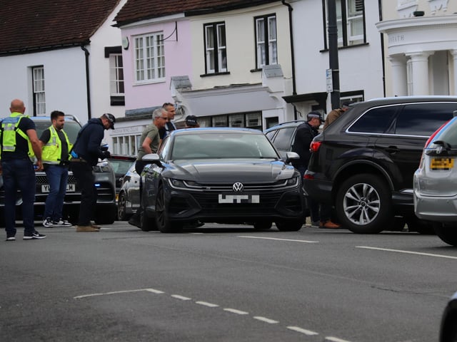 Armed police and unmarked cars spotted in Fareham High Street on June 11, 2024. Picture: Habibur Rahman
