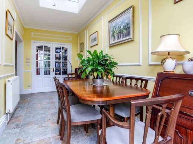 The listing says: "Situated in a prime setting at the heart of Southsea and just a short distance from Palmerston Road with its array of shops, bars and restaurants sits this elegant period home. The terrace property dates back to the Victorian era and retains a wealth of character such as original fireplaces, sash windows, ceiling roses, coving, dado windows and a stained-glass window, whilst also benefitting from the conveniences of modern living."