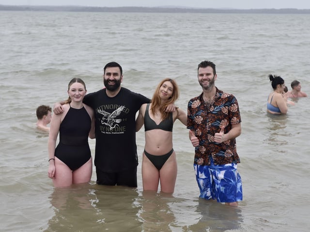 GAFIRS annual New Year's Day swim took place on Monday, January 1, 2024. Picture: Sarah Standing (010124-4312)