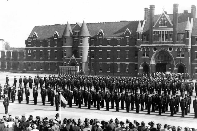In the summer of 1942 the Portsmouth City Police paraded on the square of the Victoria Barracks, Southsea.
