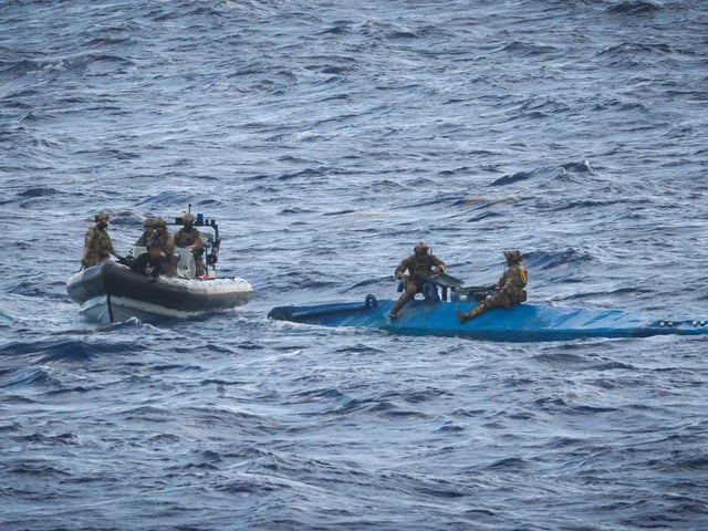 Portsmouth-based HMS Trent seized £160m of cocaine from a narco-sub while operating in the Caribbean Sea.
