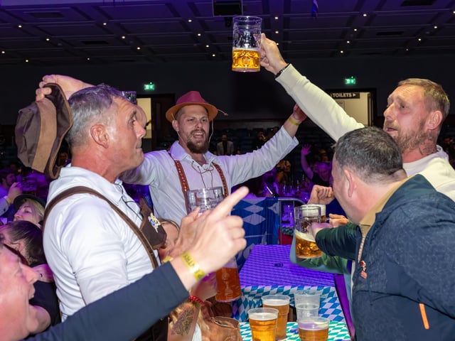 Portsmouth Guildhall played host to this years Oktoberfest event, with hundreds of guests over two sessions and German themed live music.Pictured - Oktoberfest guests enjoying the atmosphere and live musicPhotos by Alex Shute