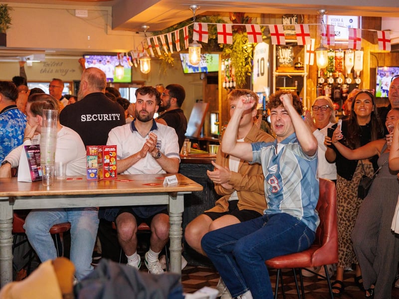Fans watching England - Switzerland match at the Lord John Russell. Picture: Marcin Jedrysiak