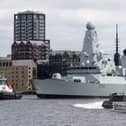 Russian media outlets - strong supporters of Vladimir Putin's regime - are urging the dictator to take action against HMS Diamond after the landing ship Novocherkassk was hit by guided missile following a Ukrainian assault. Photo by Carl Court/Getty Images.