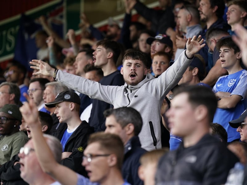 1,384 Pompey fans made the trip to Stevenage's Lamex Stadium.