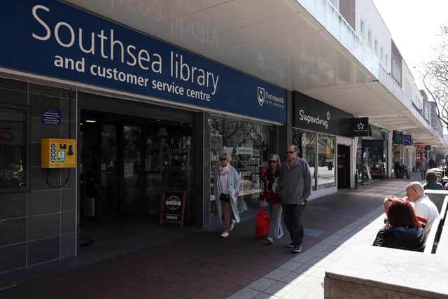 Three city libraries will re-open on July 6. Pictured is Southsea Library, Palmerston Road, Southsea. Picture: Chris Moorhouse (110419-46)