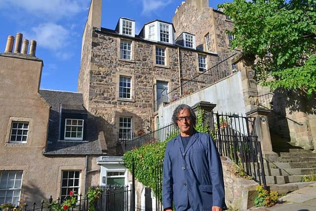 Prof David Olusoga outside the house on Calton Hill, Edinburgh, which is featured in a new series of A House Through Time (Picture: BBC/Twenty Twenty Productions Ltd/Richard Ranken)