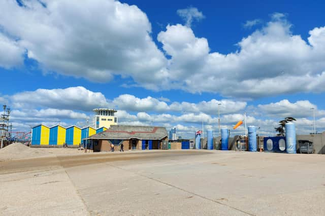 The Hovercraft terminal in Southsea pictured from the back on 15.04.21