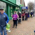 Graham Sampson, 74, from Gosport, was in the queue for Card Factory in Gosport, next in line was Dorrie Litherland, also from Gosport.