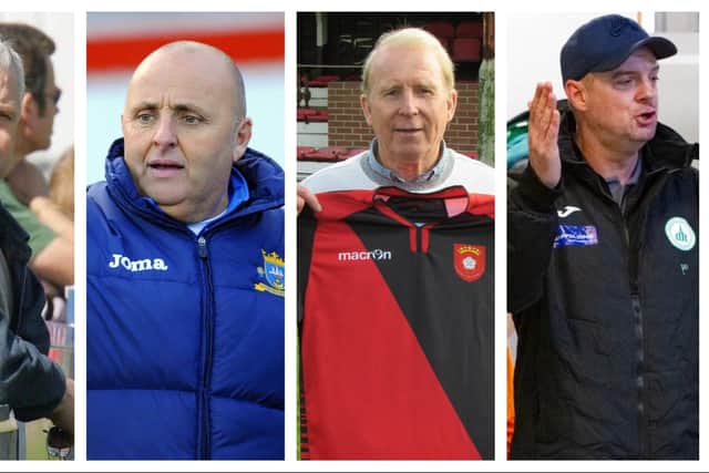 From left - Kevin Ricketts, Louis Bell, John Robson, Graeme Gee