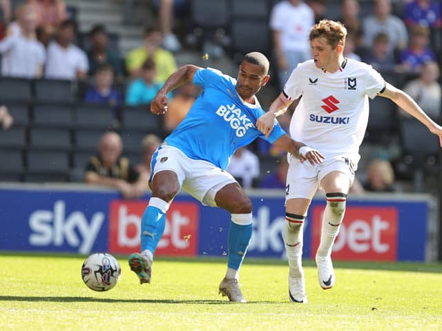 Richard Brindley (left) has been a mainstay of a successful Notts County side since leaving Pompey in September 2019. Picture: Pete Norton/Getty Images