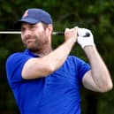 Hayling GC’s county captain Toby Burden tees off at the 11th in his singles match against Kent in the South East League South Division match.