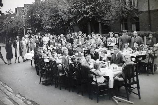 Keswick Avenue from the opposite end. The lad standing at the table, centre, is Raymond Hore who loaned me the photographs via his grandson Ricki.