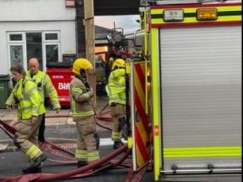 A massive fire erupted at a premises on New Road, Fratton, this morning August 19. Pic: Supplied