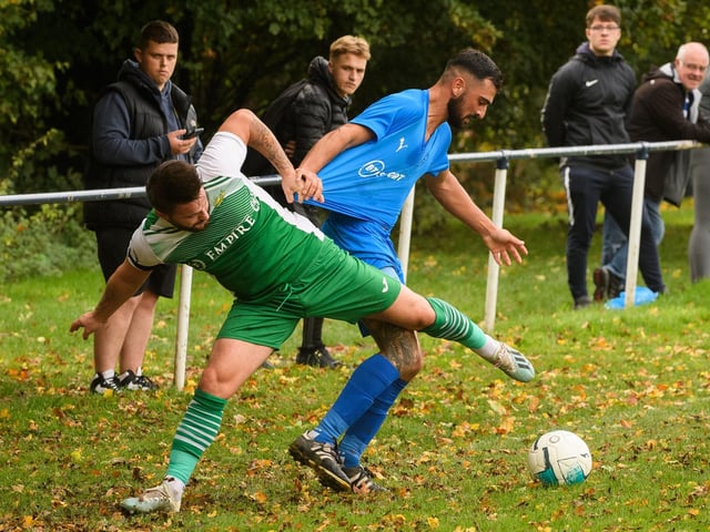 Paulsgrove (blue) v Moneyfields. Picture: Keith Woodland