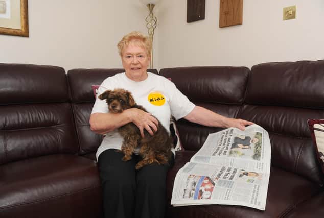 Irene Lowrie (73) from Fareham, has been an ambassador for KIDS charity for the last 12 years and is a reader of The News, Portsmouth.

Pictured is: Irene Lowrie (73) with her dog Lucy.

Picture: Sarah Standing (291020-7035)