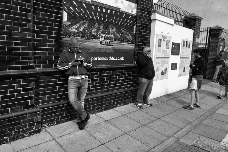 Photograph taken by Pompey fan Pete Blackman, who passed away last week.