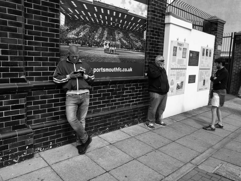 Photograph taken by Pompey fan Pete Blackman, who passed away last week.