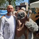 Comic Con 2023 - The Joker Squad created the Star Wars experience at Portsmouth's Comic Con and Jason and Petria have been walking around the venue as characters from the film series. 
Pictured: Jason Roe (left) and Petria Roe dressed as a Wookie (right)