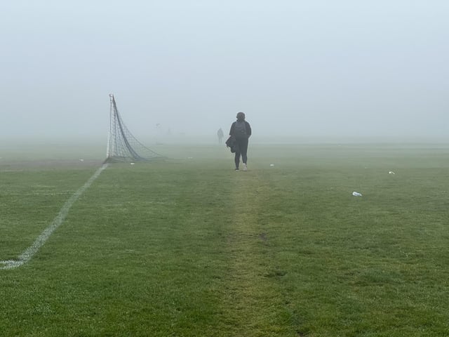 Heavy fog has blanketed Portsmouth this morning.