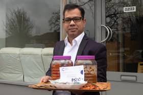 Abu-Suyeb Tanzam pictured outside Gandhi Indian Takeaway in Anjou Crescent, Fareham.
Picture: Keith Woodland (22022020-6)