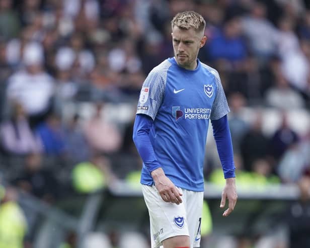 Joe Pigott made 44 appearances for Pompey last season, scoring seven goals.