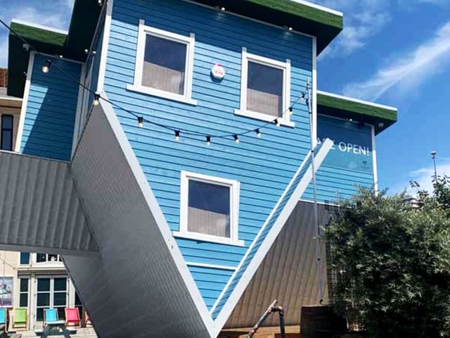 Here are some of the upside down houses in the area.