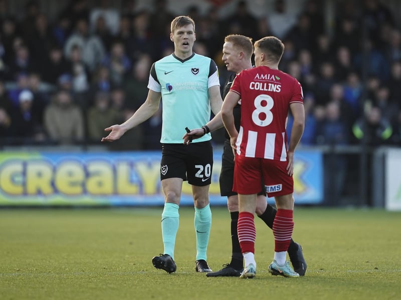 Sean Raggett appeals for a foul during today's game at St James Park.