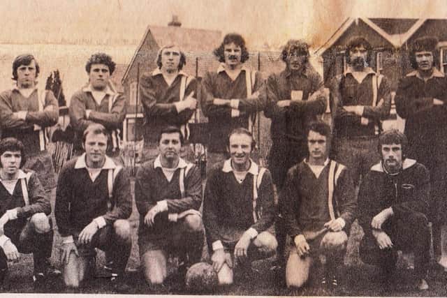 Trevor Brock, far right of the back row, in a Horndean team picture in 1975.