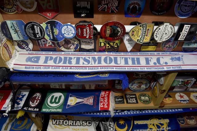 Aaron has been going to Portsmouth matches since he was seven-years-old. Picture: Sarah Standing (201023-62)