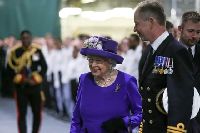 Her Majesty The Queen commissioned the UKs new aircraft carrier HMS Queen Elizabeth into the Royal Navy on December 7, 2017
Picture: Habibur Rahman