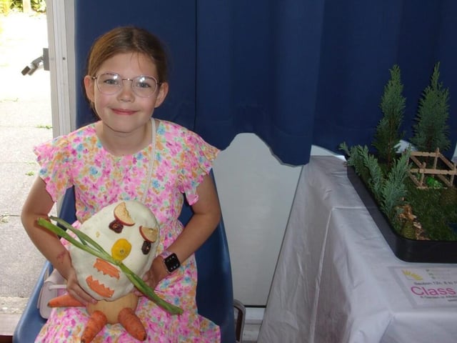 Rose with her Scary Vegetable Monster