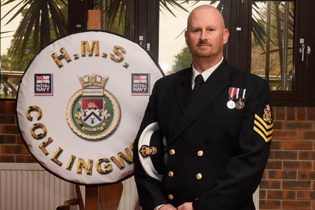 Petty Officer Jon Thornber, pictured at his base at HMS Collingwood, in Fareham. Photo: Keith Woodland