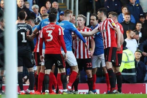 There has been plenty of tension between Pompey and Sunderland in their recent meetings. Picture: Joe Pepler