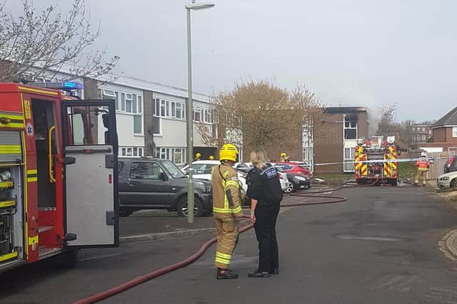 The fire broke out earlier this afternoon. Picture: JCP