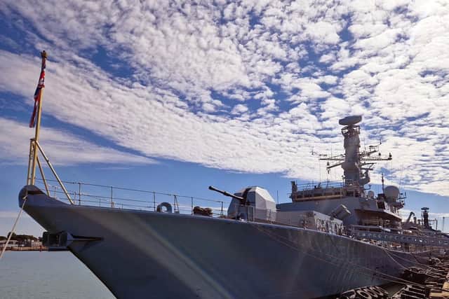HMS Kent back in Portsmouth after completing her training in the Channel