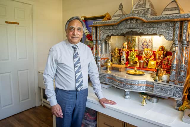 Jagdish Jethwa has been nominated for a national diversity award for his work promoting faith and belief.
Pictured: Jagdish Jethwa at his home in Paulsgrove, Portsmouth on 27 May 2021
Picture: Habibur Rahman