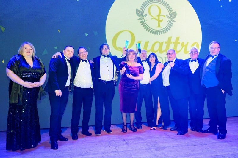 Pictured is: Overall Business of the Year to Quattro Foods Ltd 
Picture: Keith Woodland (230221-139)