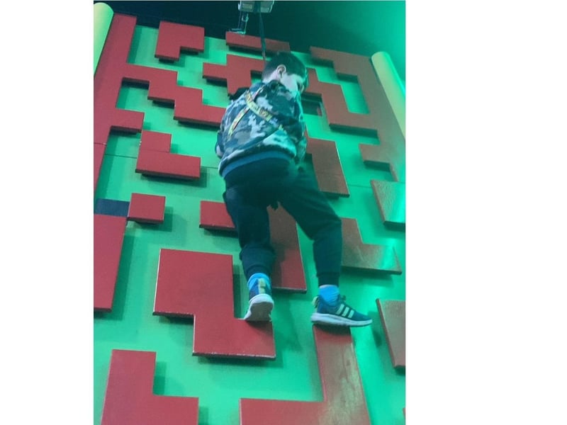 Wall climbing is a fun activity for children