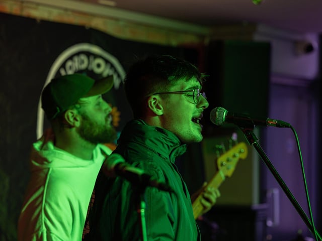 The Optimists performing at the Lord John Russell. Picture: Mike Cooter (040223)
