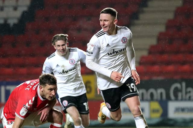 Accrington's Colby Bishop is the latest forward to be linked with a move to Pompey this summer Picture: James Chance/Getty Images