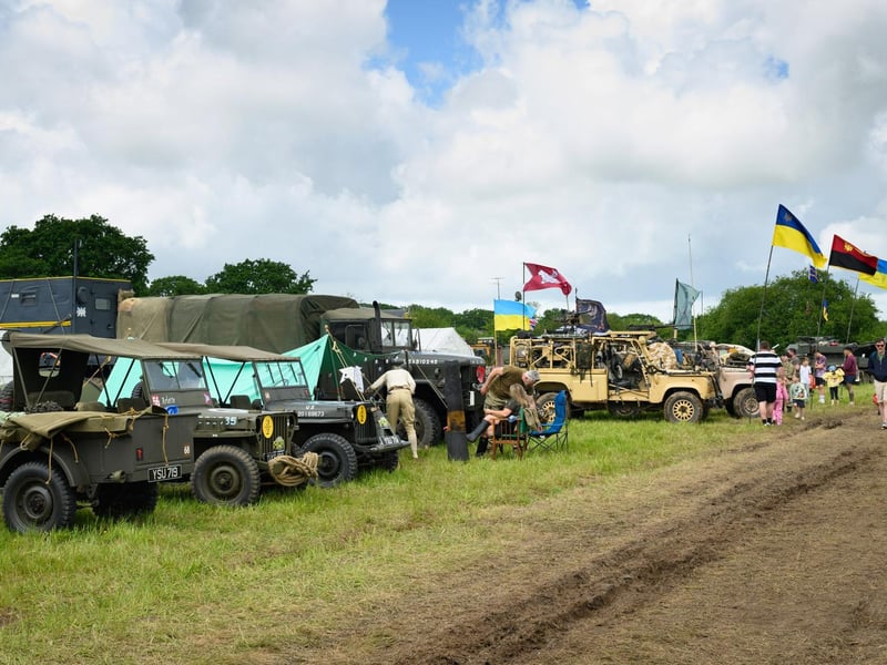 An array of military vehicles were on show at The Overlord Show.Picture: Keith Woodland (260521-86)