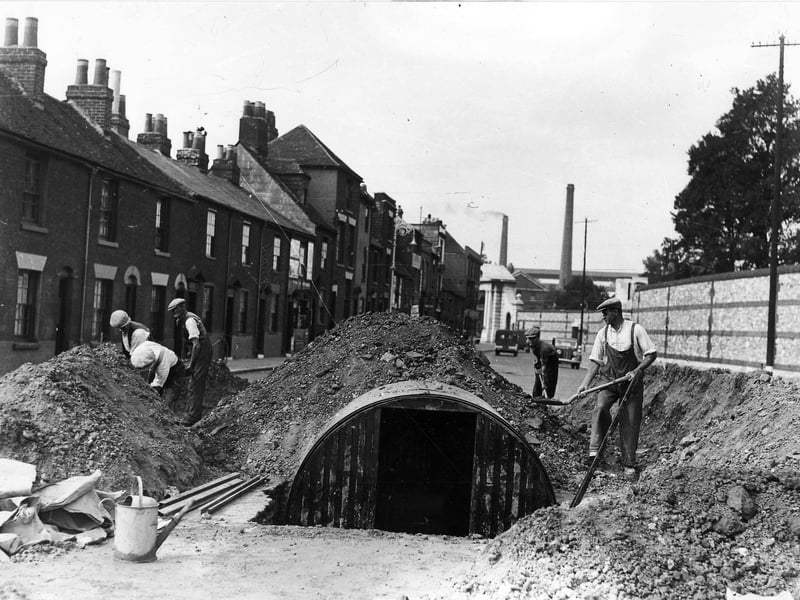 Air raid shelters were built in many Portsmouth streets