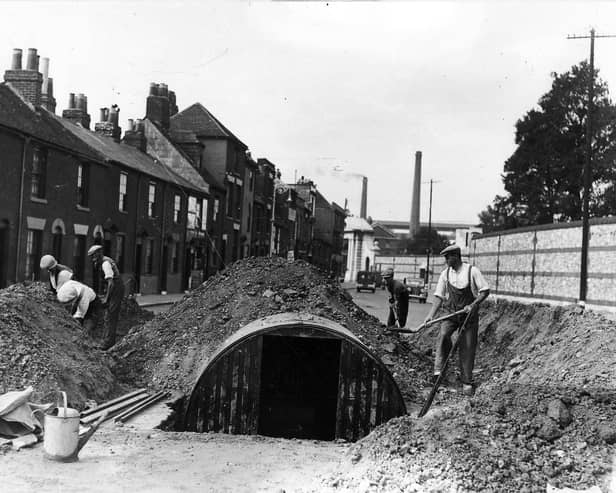 Air raid shelters were built in many Portsmouth streets